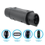 Adaptador T2-T1 Alter De Conector Tipo 2 A Tipo 1 Compatible Con Cargadores Ev-Omb281 - Ev-Ob253, Ev-Omb121 Y Ev-Omb141