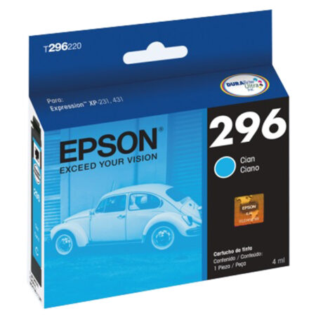 Cartucho De Tinta Epson 296 Color Cyan T296220-Al