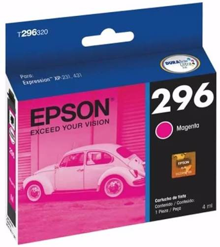 Cartucho De Tinta Epson 296 Color Magenta T296320-Al