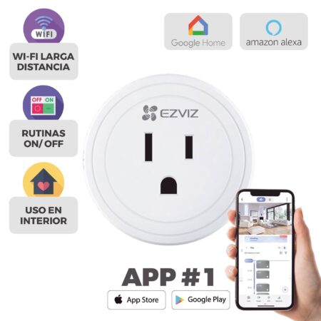 Enchufe Inteligente Ezviz T30, Wi-Fi/Personaliza Horarios/Soporta Google Y Alexa