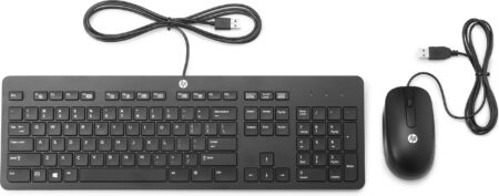HP Kit de teclado/mouse/almohadilla de mouse delgados de bus USB