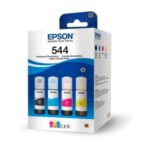 Kit De 4 Tintas Epson T544, Negro, Amarillo, Magenta Y Cyan Epskitt544/T544520-4P