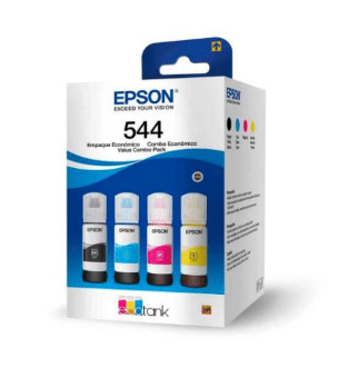 Kit De 4 Tintas Epson T544, Negro, Amarillo, Magenta Y Cyan Epskitt544/T544520-4P