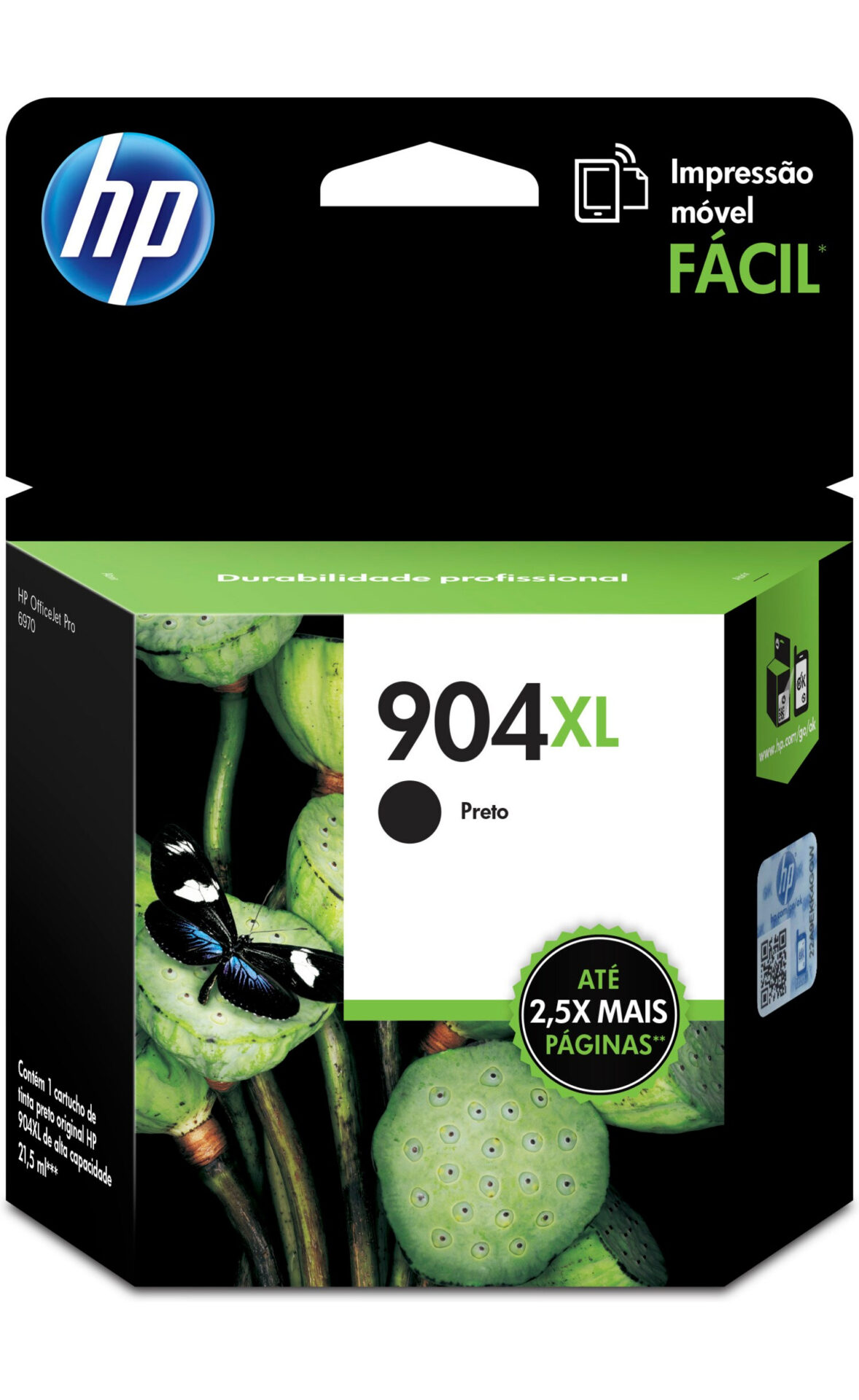 Cartucho De Tinta Hp 904xl Negro Alto Rendimiento, T6m16al