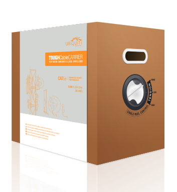 Bobina Cable Blindado Cat5E P/Exterior Carrier Ubiquiti 305Mts, Tc-Carrier