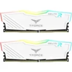 MEMORIA DDR4 64GB 3200MHZ TEAMGROUP T-FORCE DELTA TF4D464G3200HC16FDC01 (2X32GB), COLOR BLANCO, NON-ECC, CL16, XMP
