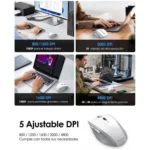 Mouse Inalambrico Terport D16 2400Dpi/6 Botones/Con Reposapulgar/Color Negro