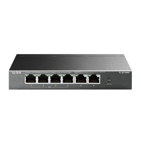 Switch De Escritorio De 6 Puert OS A 10/100 Mbps Con 4 Puertos PoE