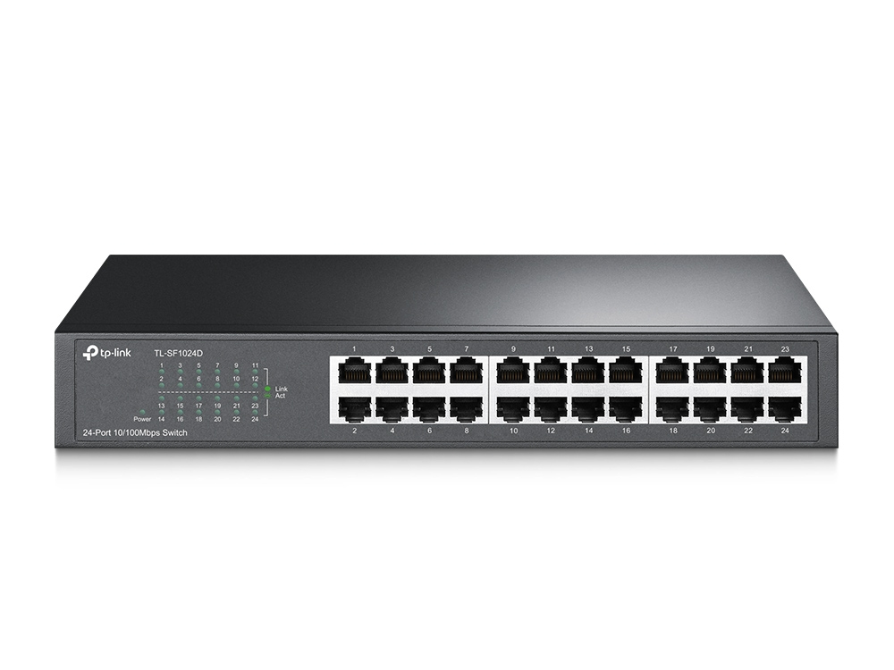 SWITCH DE 24 PUERTOS ETHERNET DE ESCRITORIO Y MONTAJE EN RACK