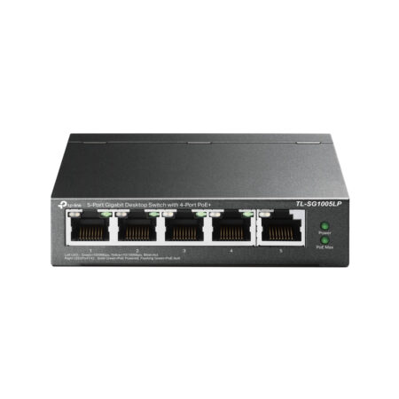 Switch Gigabit Tp-Link Tl-Sg1005Lp De 5 Puertos 10/100/1000Mbps/4 Puertos PoE+ 802.3Af/At/No Administrable/Metalico