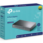 Switch PoE Tp-Link Tl-Sg1008P, Gris, 53 W