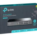 Switch Gigabit Tp-Link Tl-Sg1016D 16P 10/100/1000Mb No Adminitrable, Para Rack