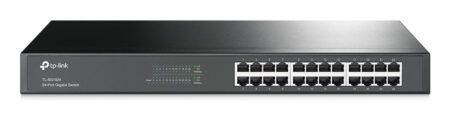 Switch Tp-Link, Negro, 10/100/1000 Mbps, 24Ptos, Rack