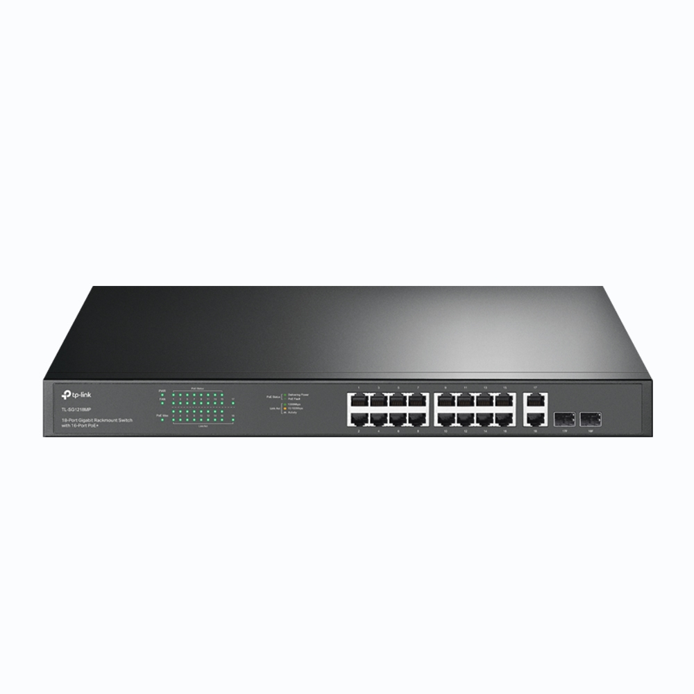 Switch Tp-link Tl-sg1218mp 16 Puertos 10/100/1000 Mbps/no Administrable/2 Puertos Sfp/8000 Entradas