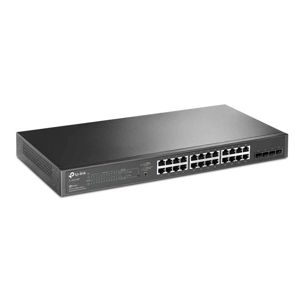 SWITCH TP-LINK TL-SG2428P 24 PUERTOS 10/100/1000 MBPS POE+4 PUERTOS SFP