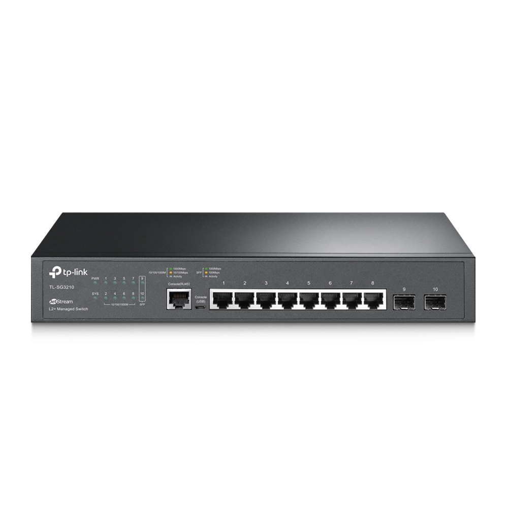 SWITCH TP-LINK TL-SG3210 DE 8 PUERTOS GIGABIT C/RANURAS SFP