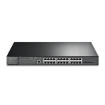 SWITCH TP-LINK POE TL-SG3428XMP + JETSTREAM SDN ADMINISTRABLE 24 PUERTOS 10/100/1000 MBPS + 4 PUERTOS SFP+, 24 PUERTOS POE+, 384W, ADMINISTRACION CENTRALIZADA OMADA SDN