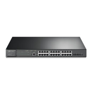 SWITCH TP-LINK POE TL-SG3428XMP + JETSTREAM SDN ADMINISTRABLE 24 PUERTOS 10/100/1000 MBPS + 4 PUERTOS SFP+, 24 PUERTOS POE+, 384W, ADMINISTRACION CENTRALIZADA OMADA SDN