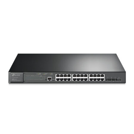 Switch Tp-Link PoE Tl-Sg3428Xmp + Jetstream Sdn Administrable 24 Puertos 10/100/1000 Mbps + 4 Puertos Sfp+, 24 Puertos PoE+, 384W, Administracion Centralizada Omada Sdn