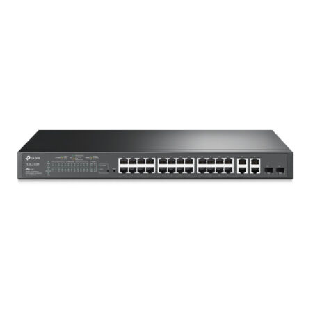 Switch Administrable Tp-Link Fast Ethernet Jetstream Tl-Sl2428P, Puertos PoE+ 10/100Mbps + 2 Puertos 10/100/1000Mbps + 2 Puertos Sfp, 12.8Gbit/S, 8.000 Entradas