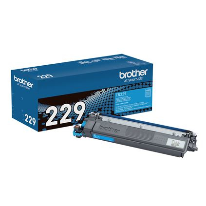 Toner Brother Tn229C Cian – Rendimiento Aproximado Hasta 1, 200 Páginas, Compatible Con Dcpl3560Cdw, Mfcl3780Cdw