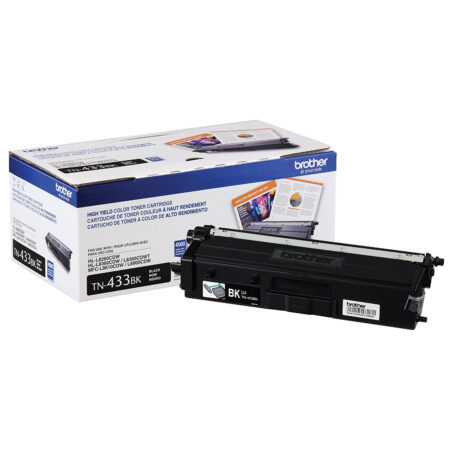 Tóner Brother Tn433Bk Negro – Rendimiento Apróximado 4, 500 Páginas, Compatible Con Mfcl8900Cdw