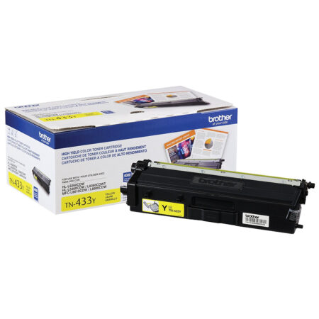 Tóner Brother Tn433Y Amarillo – Rendimiento Apróximado 4, 000 Páginas, Compatible Con Mfcl8900Cdw