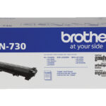 Tóner Brother Tn730 - Negro, Rendimiento Aproximado 1, 200 Páginas, Para Equipos Dcpl2551Dw.