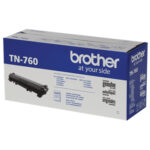 Tóner Brother Tn760 - Negro, Rendimiento Aproximado 3, 000 Páginas, Para Equipos Dcpl2551Dw.