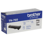 Tóner Brother Tn760 - Negro, Rendimiento Aproximado 3, 000 Páginas, Para Equipos Dcpl2551Dw.