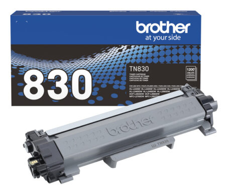 Tóner Brother Tn830 Negro – Rendimiento Aproximado 1, 200 Páginas, Compatible Con Dcpl2660Dw