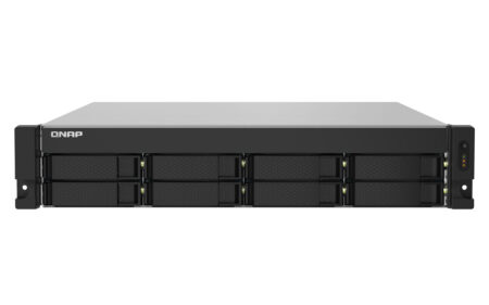 NAS De 8 Bahias Qnap Ts-832Pxu-4G-Us Annarpuna Labs Apline/4Gb/2.5″ Y 3.5″/2 Puertos RJ45 2.5Gbe + 2 Puertos Fibra Optica Sfp+ 10Gbe/Montaje En Rack 2Ur