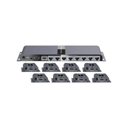 Kit Completo Distribuidor HDMI Epcom Tt718Pro – 8, Negro