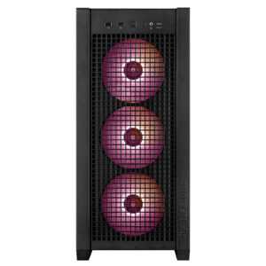 GABINETE ASUS TUF GAMING GT302 ARGB BLACK/MEDIA TORRE/VIDRIO TEMPLADO/4 VENTILADORES INSTALADOS/COLOR NEGRO/EATX