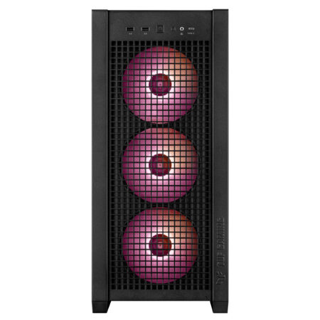 Gabinete ASUS Tuf Gaming Gt302 Argb Black/Media Torre/Vidrio Templado/4 Ventiladores Instalados/Color Negro/Eatx
