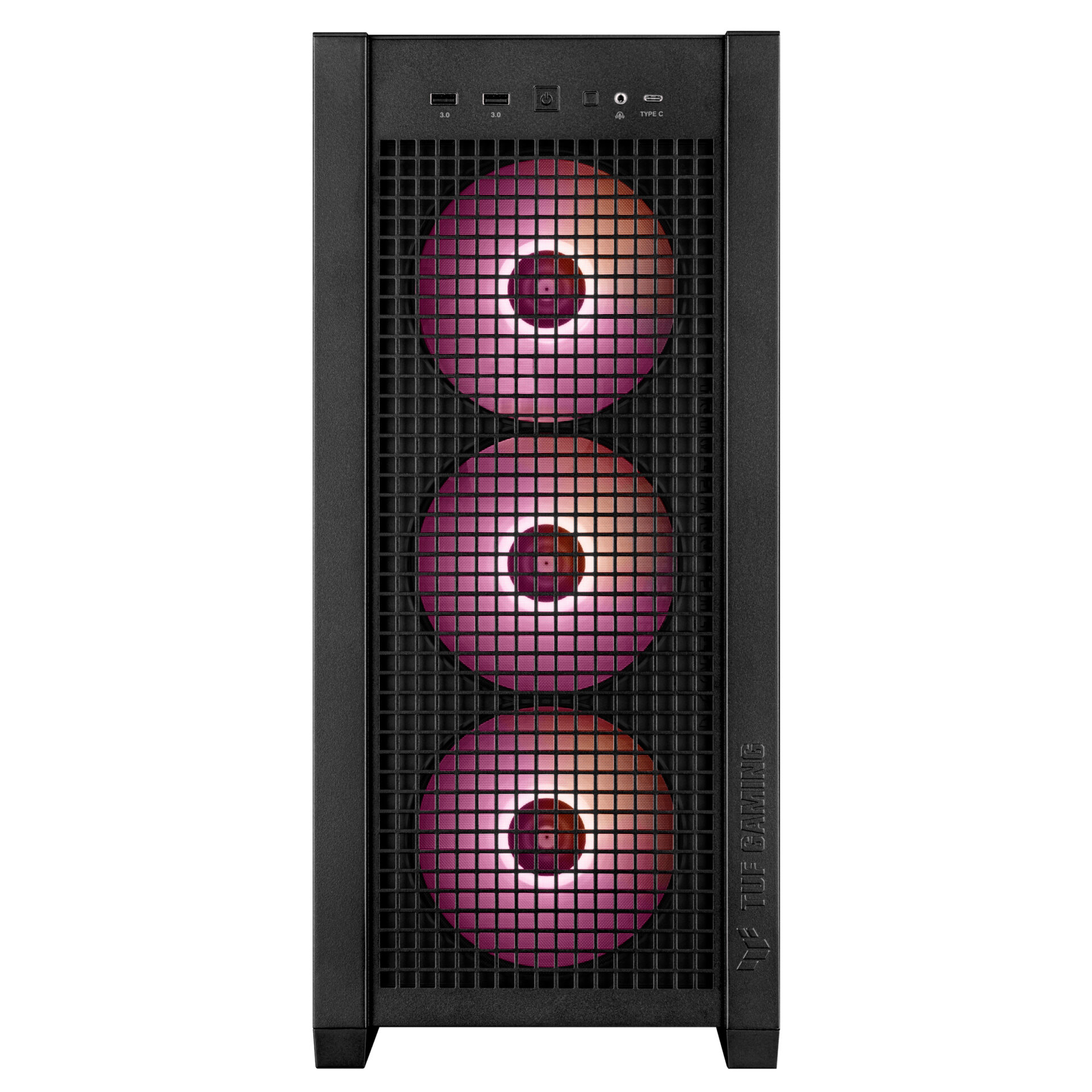 Gabinete Asus Tuf Gaming Gt302 Argb Black/media Torre/vidrio Templado/4 Ventiladores Instalados/color Negro/eatx