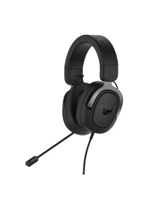 DIADEMA AUDIFONOS C/MICROFONO ALAMBRICOS ASUS TUF GAMING H3 GUN METAL/3.5MM/COLOR NEGRO-GRIS/1.5 METROS/COMPATIBILIDAD PC/MAC/PS4/XBOX