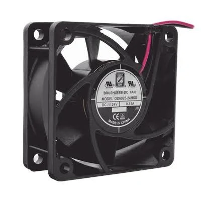 Ventilador Anticondensante Axial Cuadrado Txpro Fan-602524, 60X60X25 Mm, 24 Vcc, 4500 Rpm, 2.9 W, 0.12 A, Flujo De Aire De 25.0 Cfm, Union Sellada