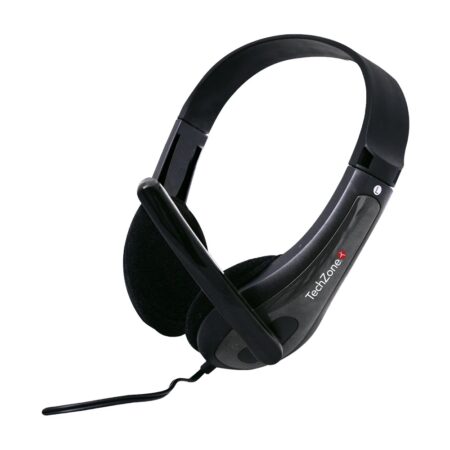 Diadema Din Four Techzone – Alámbrica Plug 3.5Mm Con Micrófono Ajustable, Sonido Estéreo, 1 Año De Garantía.