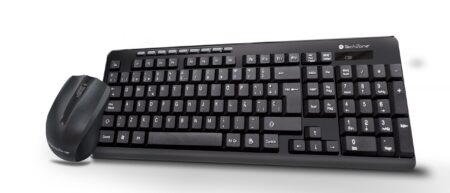 Kit Trim Techzone, Combo Inalámbrico Con Conexión USB, Mouse 1000 Dpi’s, Teclado Con 117 Teclas Tipo Qwerty, 1 Año De Garantía.