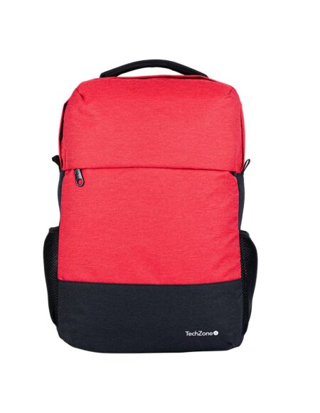 Backpack Strong Orange Techzone De 15.6 Pulgadas, Múltiples Compartimientos, Organizador Frontal, Costuras Y Asas Reforzadas, Garantía Limitada De Por Vida