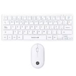 Kit Teclado Y Mouse Inalambrico Techzone Tzaccbi04 Young Pop White, 64 Teclas, 1200Dpi, Color Blanco