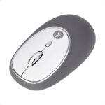 Mouse Inalámbrico De Gel Jelly - Mate Grey Techzone Tzacmoi16, 1200Dpi, Con Batería Aaa Incluida, 3 Botones Con Alcance De 10 M