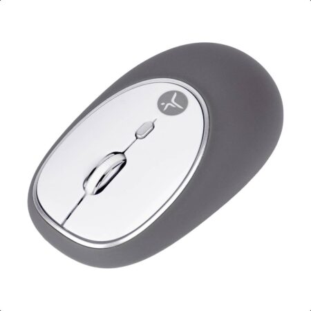 Mouse Inalámbrico De Gel Jelly – Mate Grey Techzone Tzacmoi16, 1200Dpi, Con Batería Aaa Incluida, 3 Botones Con Alcance De 10 M