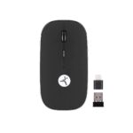 Mouse Sliveblack Recargable Negro Con Nano Receptor Tipoc Y USB A, Mousepad Incluido, Techzone, Tzacmoi30, Dpi: 1000, 1200, 1600