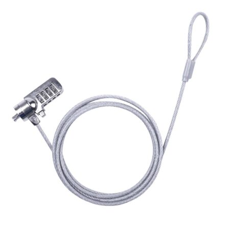 Candado De Combinación Para Laptop Tipo T Longitud De Cable 1.8 Mts Grosor Del Cable 4Mm –