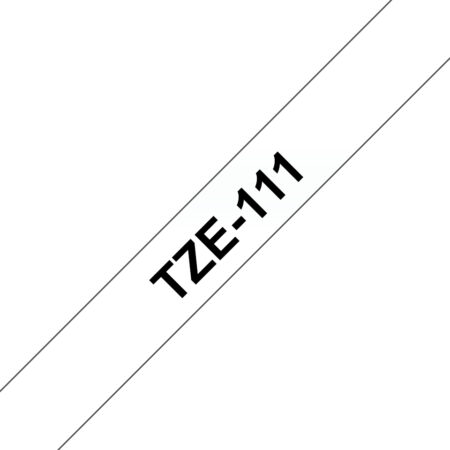 Cinta Laminada Brother Tze111 Negro Sobre Transparente 6Mmx8M P-Touch