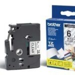 Cinta Laminada Brother Tze111 Negro Sobre Transparente 6Mmx8M P-Touch