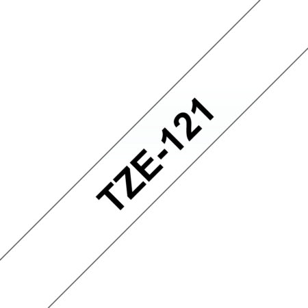Cinta Brother Tz-121 Laminada Negro Sobre Transparente, 9Mmx8M Pt 300/310B/330, Tze121