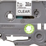 Cinta Brother Tz-121 Laminada Negro Sobre Transparente, 9Mmx8M Pt 300/310B/330, Tze121